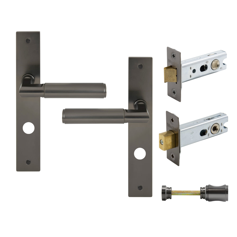 NIDO - Sona Square Backplate Privacy Set in Graphite Nickel