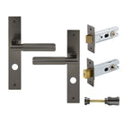 NIDO - Sona Square Backplate Privacy Set in Graphite Nickel