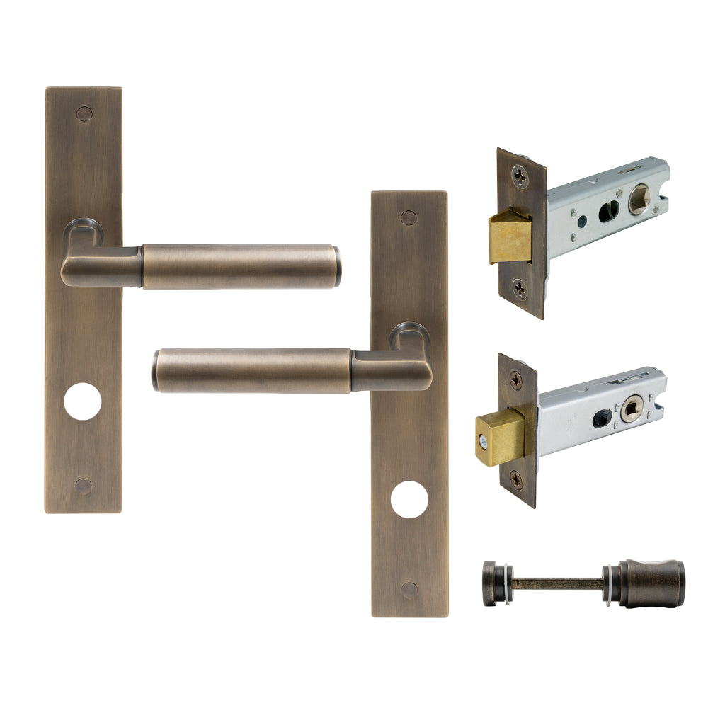NIDO - Lumina Longplate Privacy Set - Plain in Oil Rubbed Bronze
