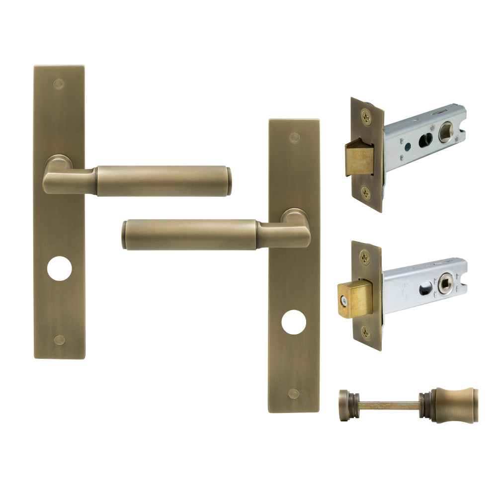 NIDO - Sona Square Backplate Privacy Set in Roman Brass