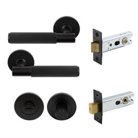 NIDO - Verge Rose Privacy Set - Linear Knurl in Matt Black