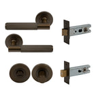 NIDO - Verge Rose Privacy Set - Linear Knurl in Cocoa Bronze