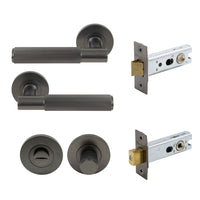NIDO - Verge Rose Privacy Set - Linear Knurl in Graphite Nickel