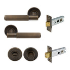 NIDO - Verge Rose Privacy Set - Linear Knurl in Oil Rubbed Bronze