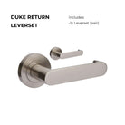 +Duke Return Lever Set in Brushed Nickel
