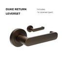 +Duke Return Lever Set in Ember Bronze