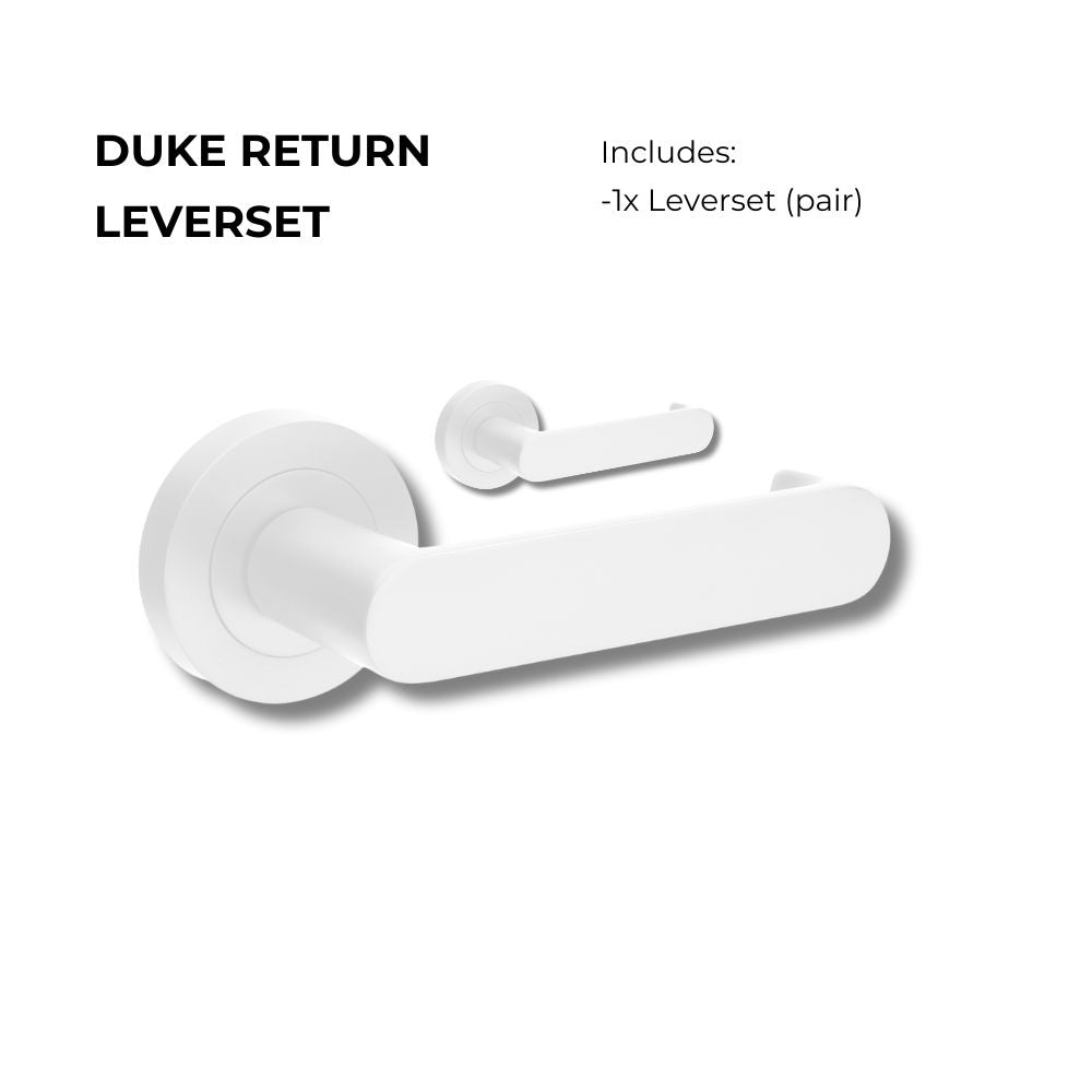 Duke Return Lever Set in White