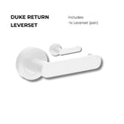 Duke Return Lever Set in White