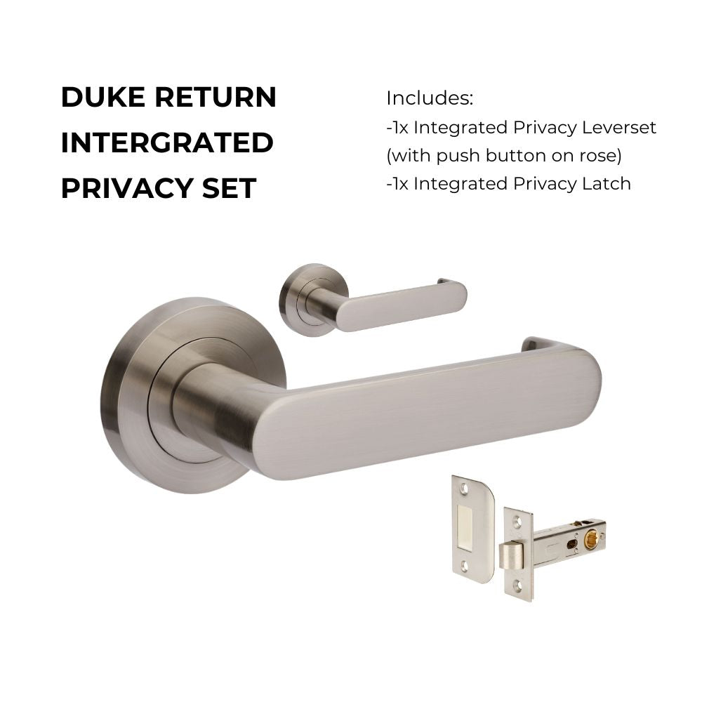 +Duke Return Integrated Privacy Set in Brushed Nickel