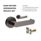 +Duke Return Integrated Privacy Set in Graphite Nickel