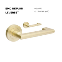 +Epic Return Lever Set in Satin Brass