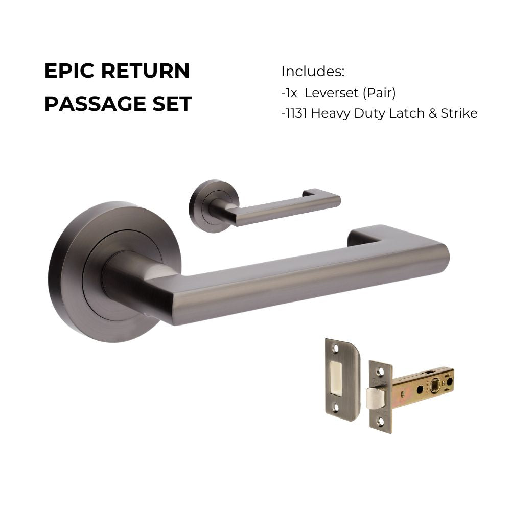 +Epic Return Passage Set, Includes 1131 Latch in Graphite Nickel