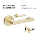 +Epic Return Passage Set, Includes 1131 Latch in Satin Brass