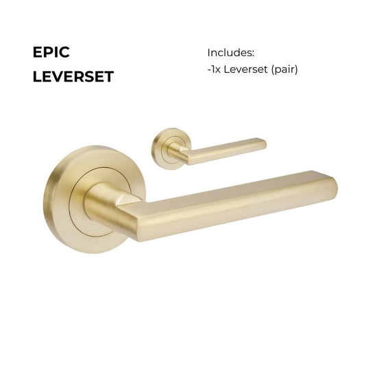 Epic Passage Set, Includes 1131 Latch in Satin Brass
