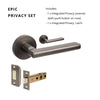 Epic Privacy Set, Includes Privacy Latch in Graphite Nickel