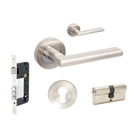 Epic Entrance Set - Includes 10020, 1143, 9035 & 1121 (60mm Key/Key) in Brushed Nickel / Chrome Plated