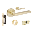 Epic Entrance Set - Includes 10020, 1143, 7020.2 & 1147 (70mm Key/Key) in Satin Brass