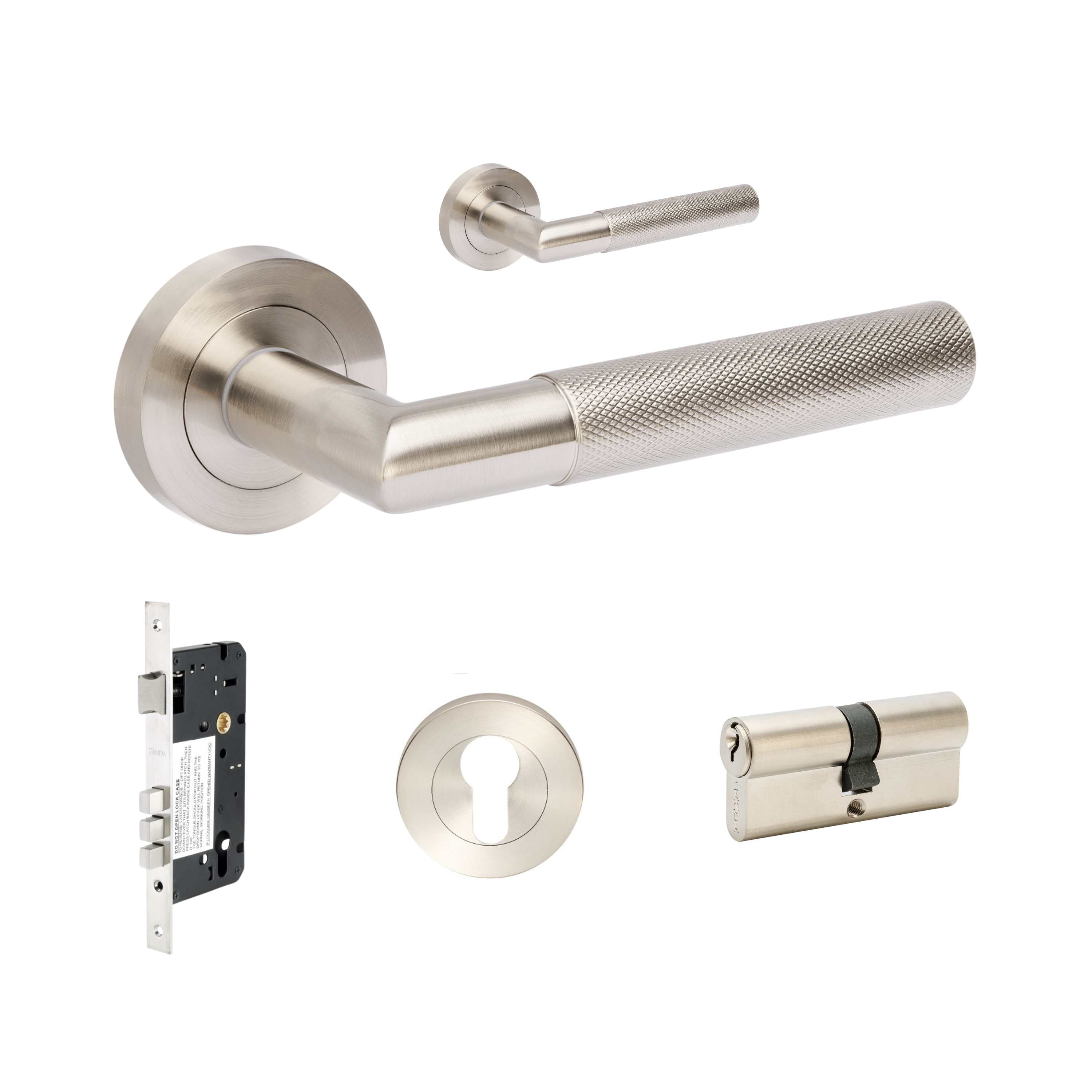 Vertex Entrance Set - includes 10070, 1143, 7020.2 & 1121 (60mm Key/Key) in Brushed Nickel