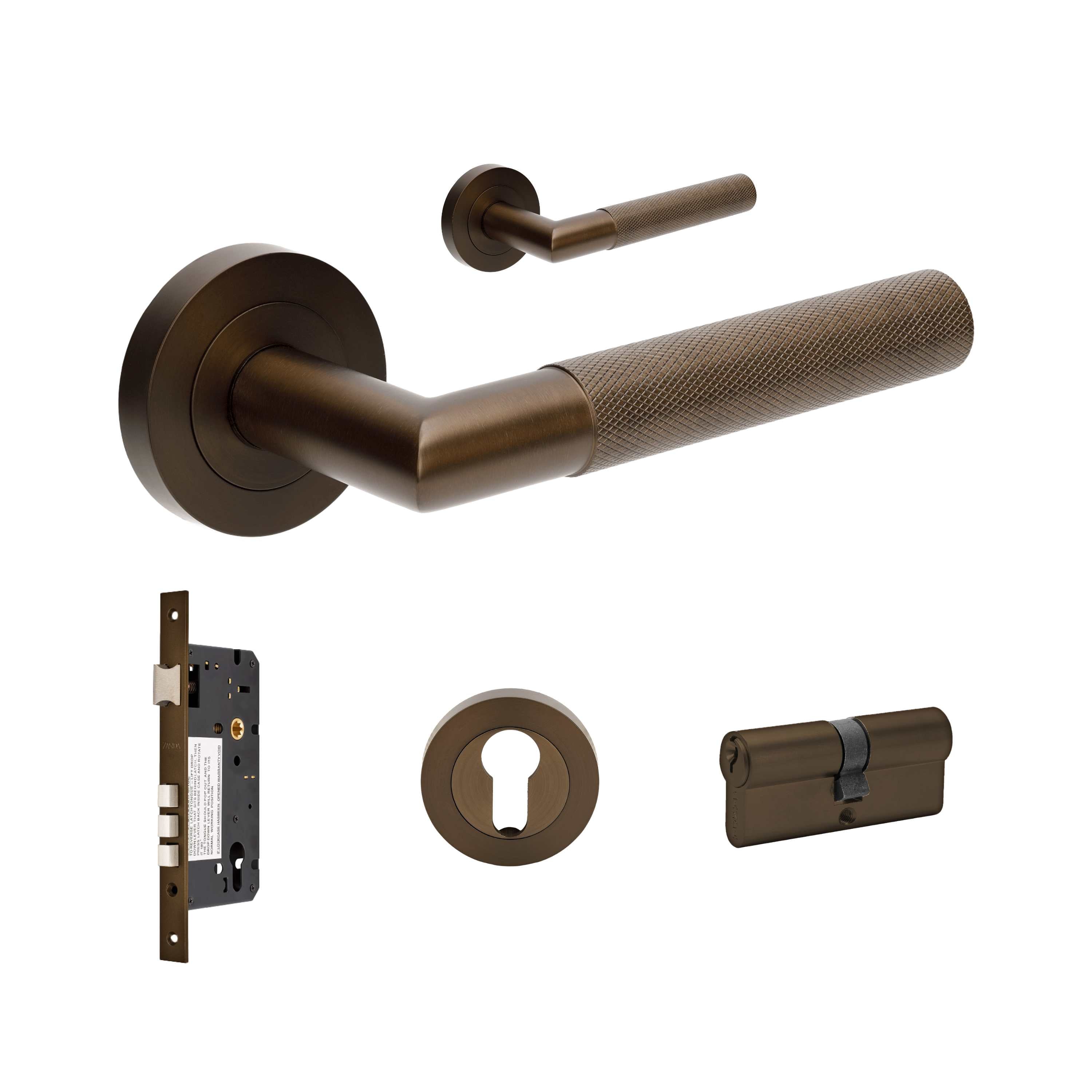 Vertex Entrance Set - Includes 10030, 1143, 7020.2 & 1147 (70mm Key/Key) in Ember Bronze