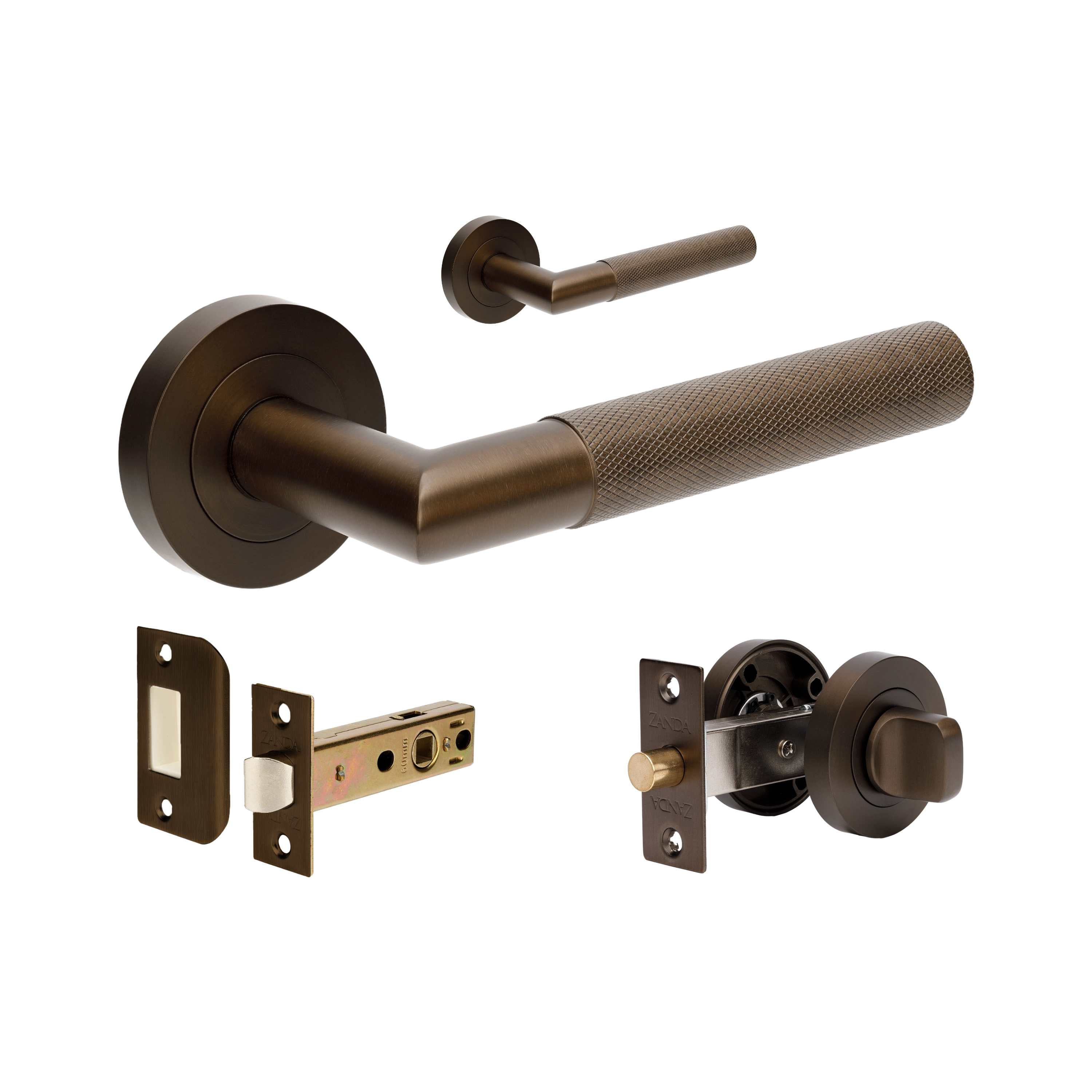Vertex Separate Privacy Set, includes 1131 & 7032 privacy kit in Ember Bronze