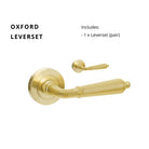 Oxford Lever Set in Satin Brass