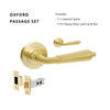 Oxford Passage Set, Includes 1131 Latch SB in Satin Brass