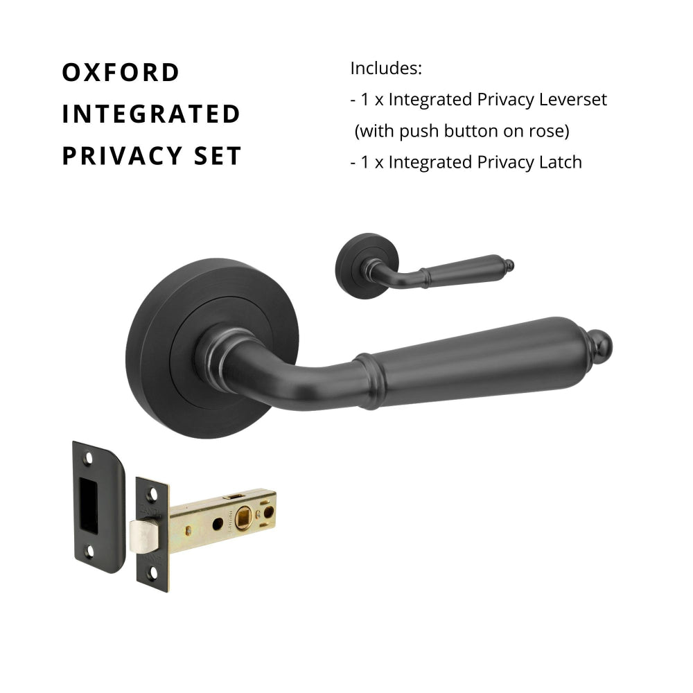 Oxford Privacy Set, Includes Integrated Privacy latch in Black