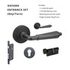 Oxford Entrance Set - Includes 10070, 1143, 7020.2 & 1122 (60mm Key/Turn) in Black
