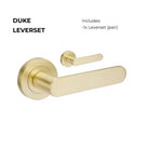 Duke Lever Set - Satin Brass in Satin Brass