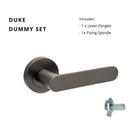 Zanda Duke Lever Set with green finish and sleek metal design for door handle replacement or upgrade.