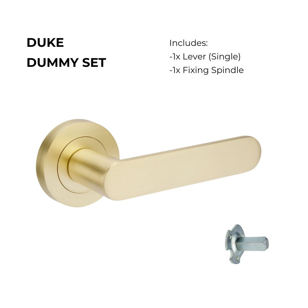 Zanda Duke Lever Set with sleek silver handles and modern design, suitable for interior door installation.