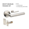 Wyatt Passage Set, includes 1131 latch in Satin Stainless