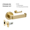 Streamline Passage Set, Includes 1131 Latch in Satin Brass