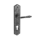 Balmain Long Plate - With Euro Keyhole (E85) in Vintage Pewter