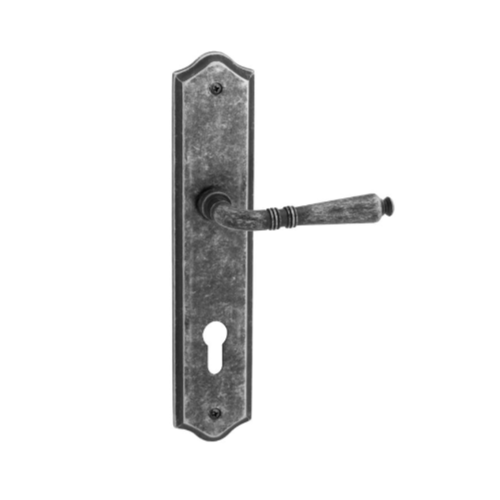 Balmain Long Plate - With Euro Keyhole (E85) in Vintage Pewter