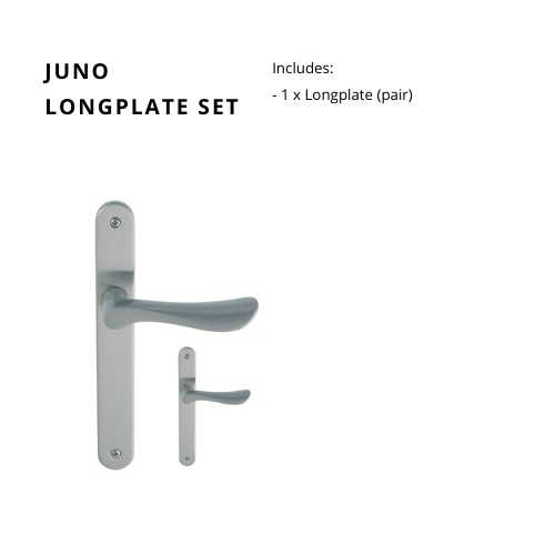 Juno Lever on Longplate (235x32mm) in Brushed Nickel