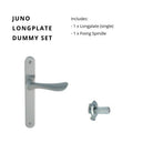 Juno Longplate Dummy - Left Hand in Brushed Nickel