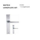 Matrix Lever on Longplate (240x45mm) in Satin Chrome
