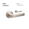 Qube Round Rose Leverset in Brushed Nickel