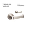 Streamline Round Rose Leverset in Brushed Nickel