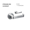 Streamline Round Rose Leverset in Satin Chrome