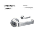 Streamline Round Rose Leverset in Satin Chrome