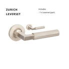 Zurich Lever Set in Brushed Nickel