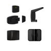 Lux Sera Kit Designer Black, Vis Pack - Contains: 3 x Moda RH Spring Hinges, 1 x Moda Lock & Indicator Set, 1 x Moda Bumper, 1 x Moda Hook & Universal Screw Fixings   in Designer Black