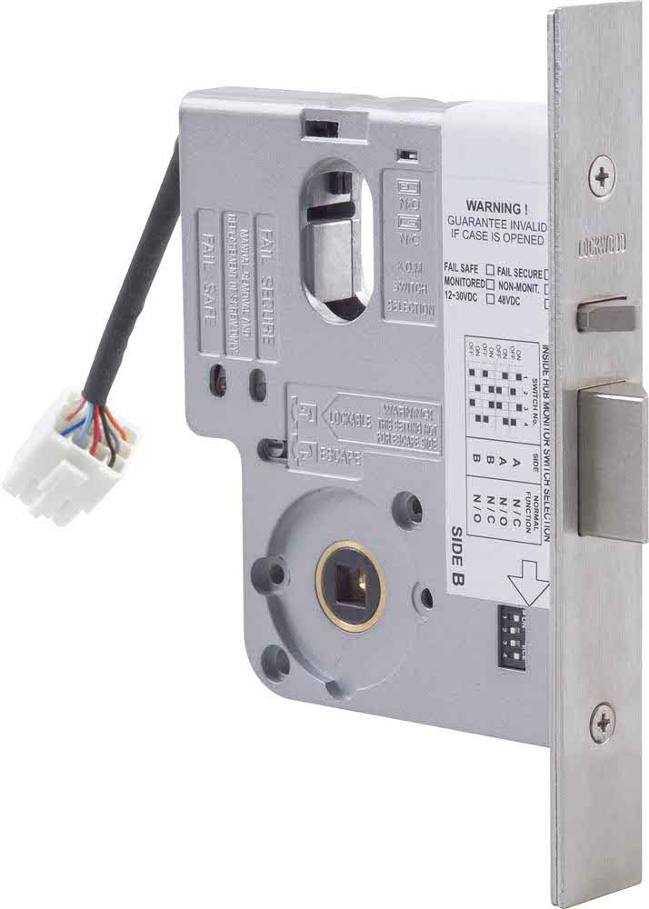 12-24VDC 89MM ELECTRIC MORTICE LOCK PRIMARY LOCK NON MONITORED TWO CYL in Satin Chrome