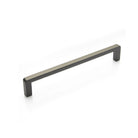 Momo MILANO cabinet pull handle in matte grey, featuring sleek, modern design with a curved metal finish for furniture drawers.