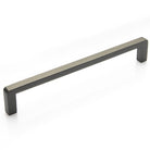 Momo MILANO cabinet pull handle in matte gray finish, elongated metal design suitable for kitchen or furniture drawers.