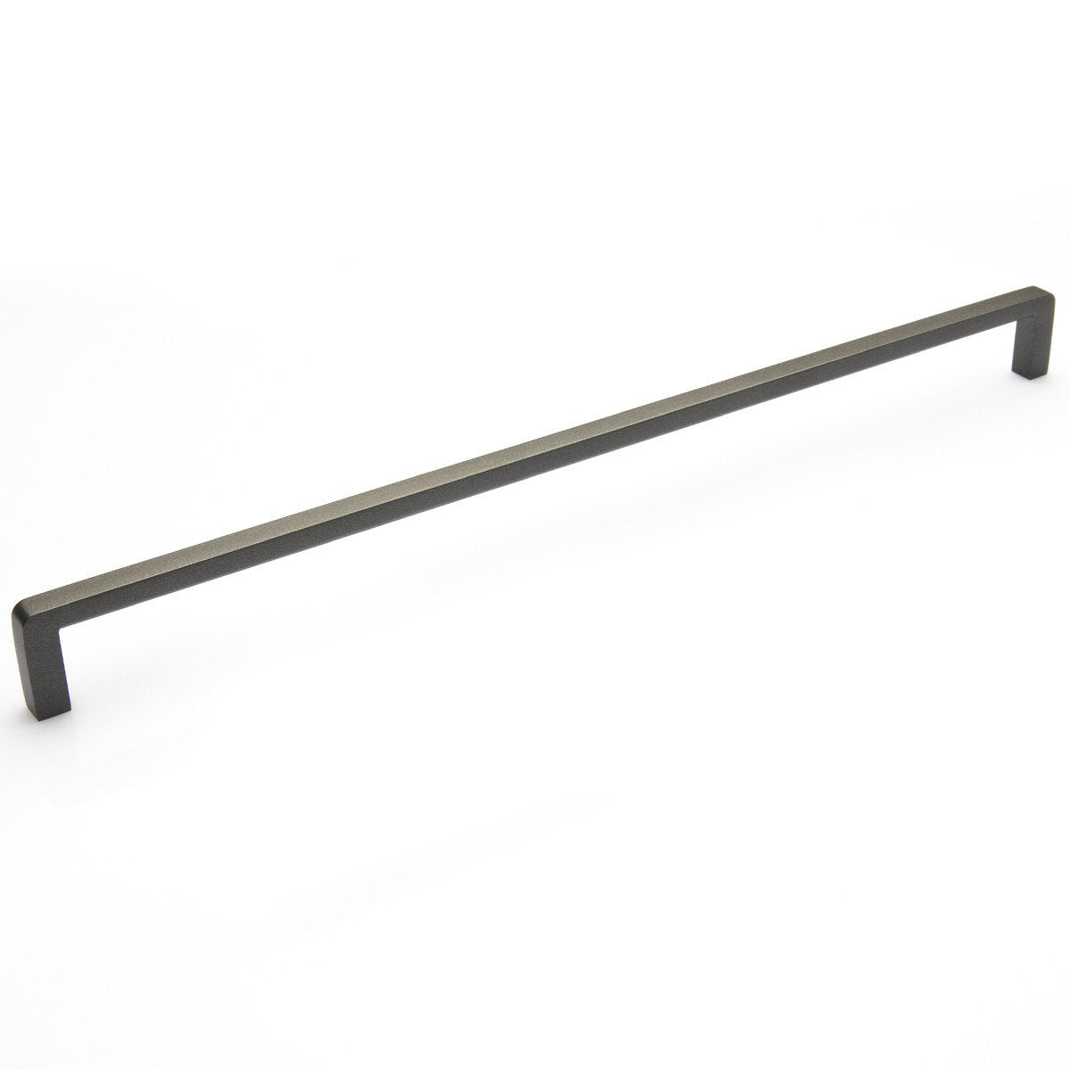 Momo MILANO cabinet pull handle in matte gray finish, sleek modern design for kitchen or furniture drawers and cabinets.