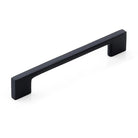 Momo LIVORNO cabinet pull handle in matte black finish with a sleek, modern design for kitchen or furniture drawers.