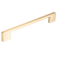 Momo LIVORNO cabinet pull handle in brushed metal finish, featuring a sleek, modern design for furniture drawers and cabinets.